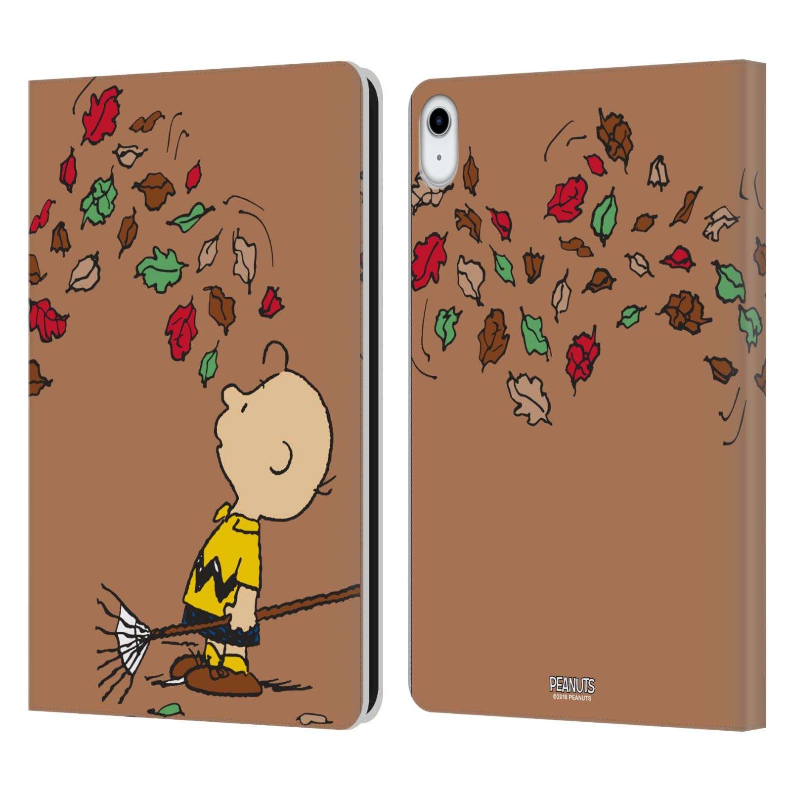 Head Case Designs Officially Licensed Peanuts Autumn Charlie Brown Leather Wallet Case Compatible with Apple iPad 10.9 2022/2025 1