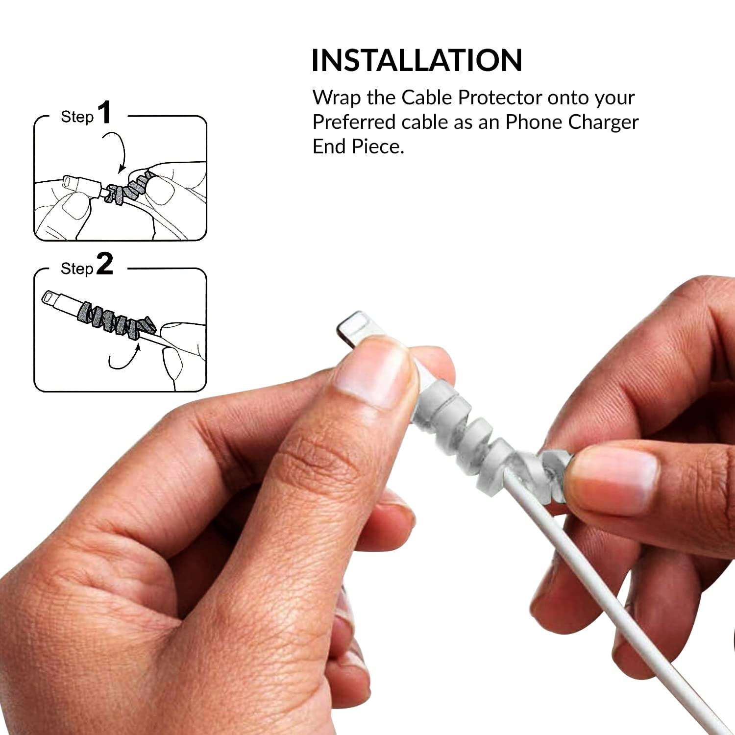 Spiral Cable Protector For Lenovo LePad S2010, Lenovo LePhone S2, lenovo P2, Lenovo p 2, Lenovo P70, Lenovo P 70, Lenovo P700i, Lenovo P 700i, Lenovo P770, Lenovo P 770, Lenovo P780, Lenovo P 780, Lenovo P90, Lenovo P 90, Lenovo Phab Plus, Lenovo Phab+ Cable Saver Charging Cord Protective Universal Earphones Cable Cover (4 Pieces -Set 1, Mix Colour, A2) 5