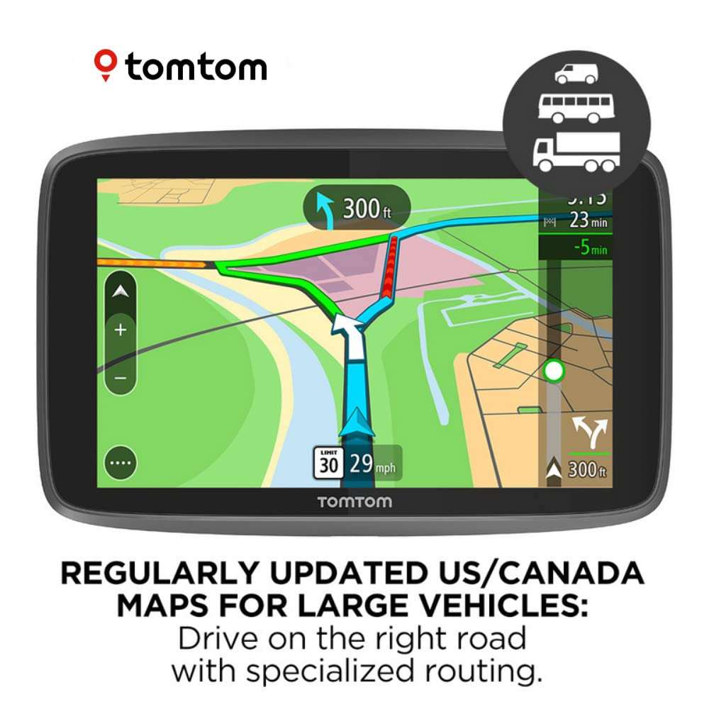 TomTom Trucker 620 6 Inch Gps Navigation Device For Trucks with Wi-Fi Connectivity, Smartphone Services, Real Time Traffic And Maps Of North America 2
