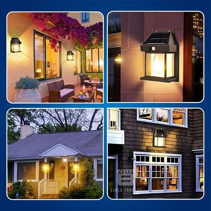 Btag Sun-Powered Wall Light Outdoor with Motion Sensor – Waterproof Exterior LED Sconce Lamp, Auto Charging Security Light for Porch, Patio, Garden, Pathway & Yard Lighting. PO2 (SL002_Warm Yellow) 6