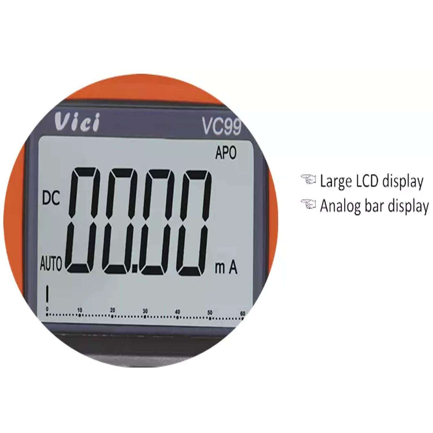 SH-CHEN VC99 Electrician Instrument Vichy Digital Multimeter DC Voltage Tester Digital Analog Strip Multimeter Electrical Multimeters Tools 5