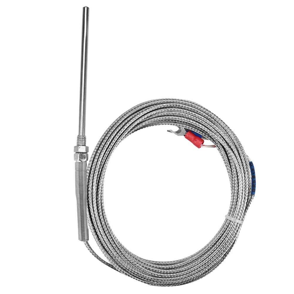 M8 Thread Type K Thermocouple 50mm Probe Temperature Sensor Wire 0-400℃ (5 m) 5