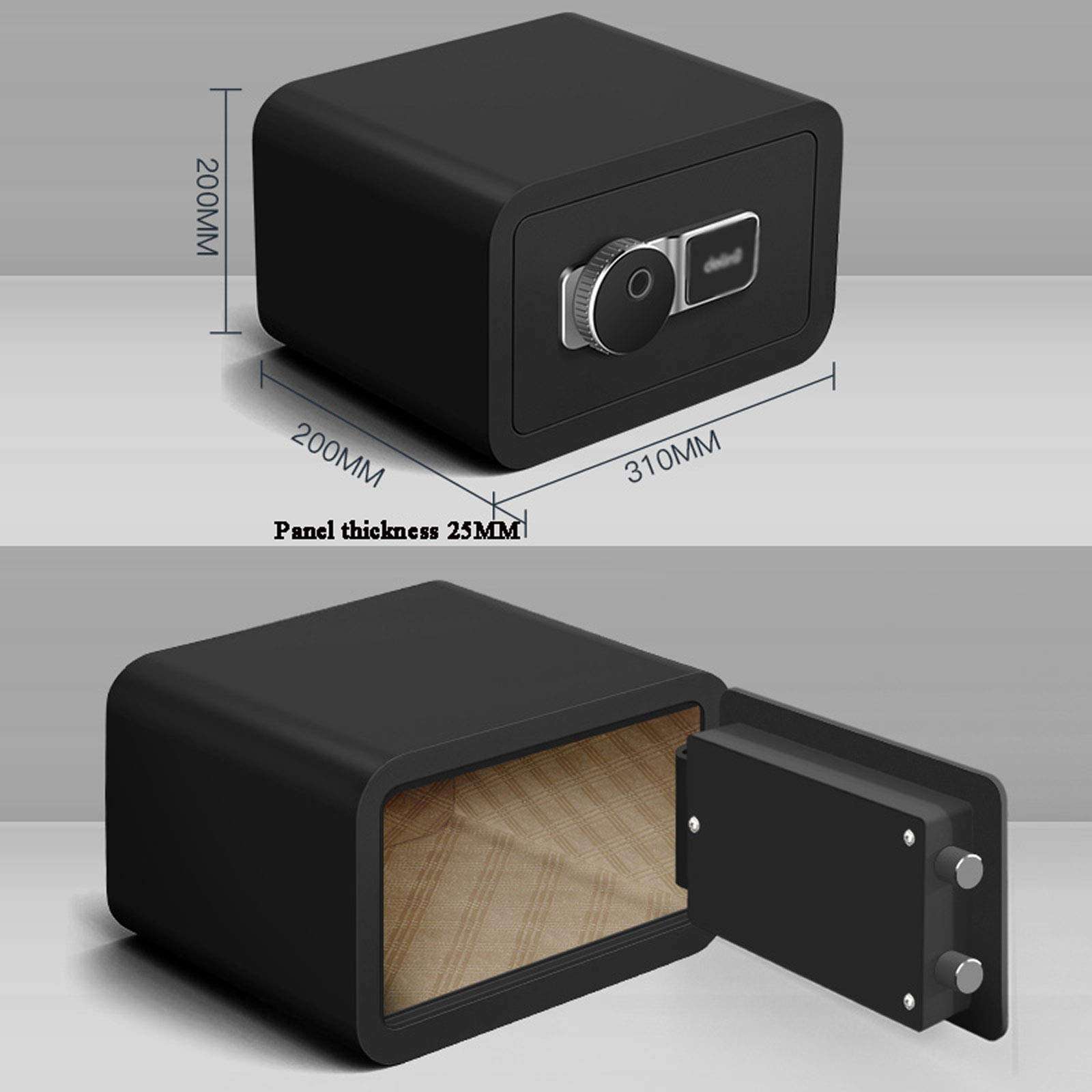 Premium Home Safe, Biometric Fingerprint Safe Steel Security Deposit Boxes for Home Office Money Cash Documents Electronic Storage,Orange 4