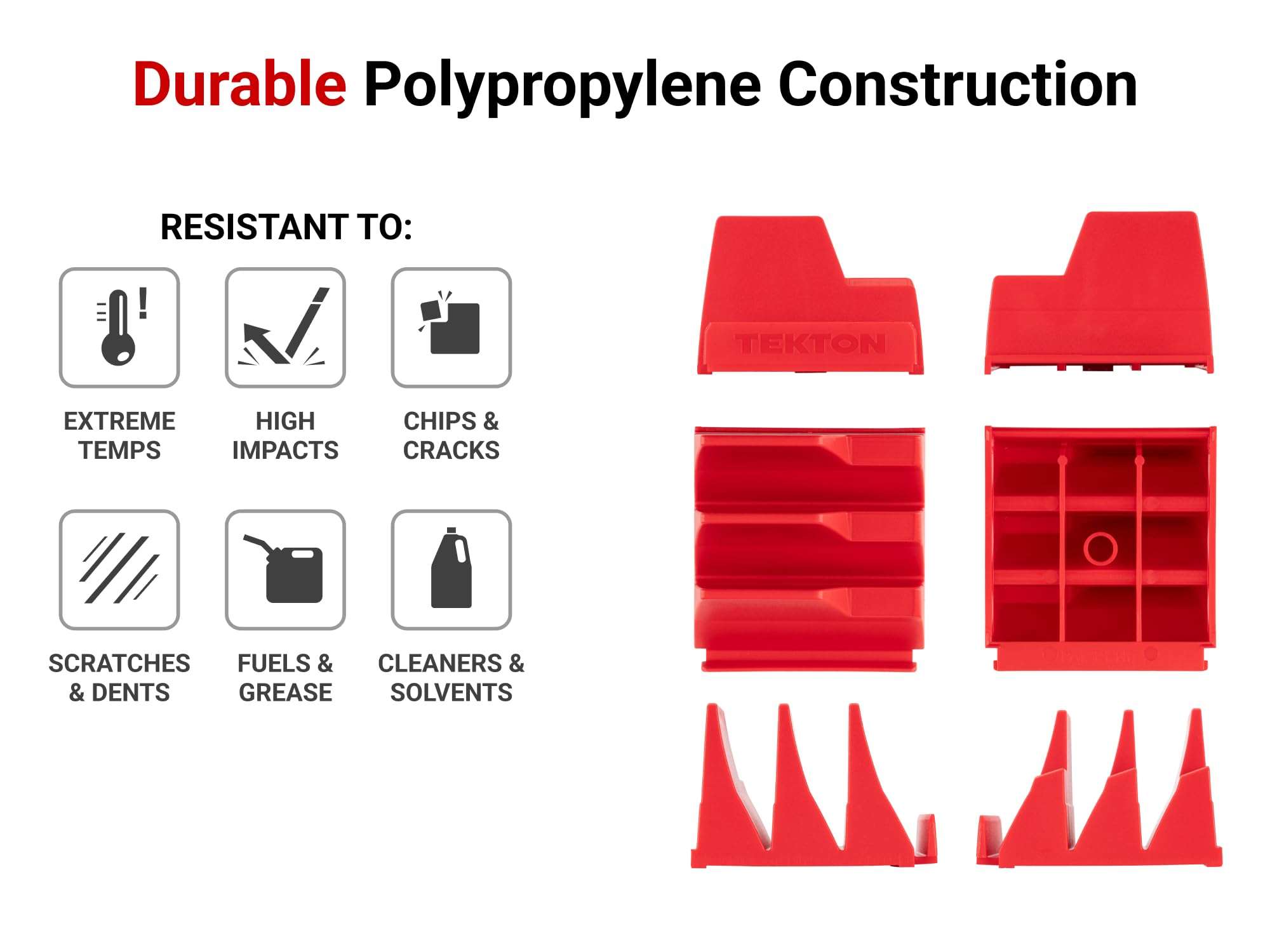 TEKTON Small Modular Wrench Organizer (Red) | OTM21201 | Made in USA 5
