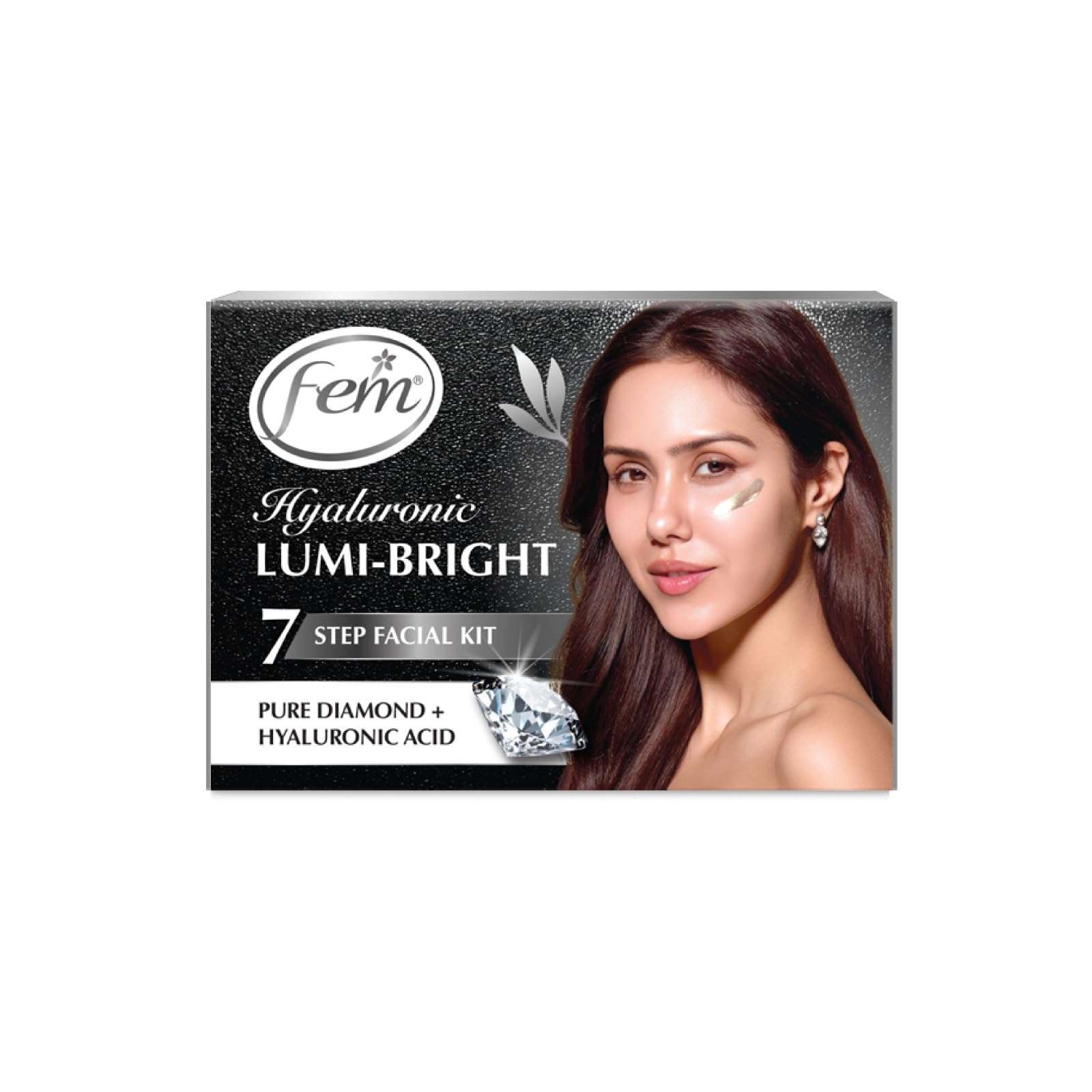 Fem Hyaluronic Lumi-Bright Facial Kit with Pure Diamond & Hyaluronic Acid – 35ml | Instantly Brightens & Hydrates | Reduces Dullness & Dark Spots | Gives Luminous, Smooth & Youthful Skin 1