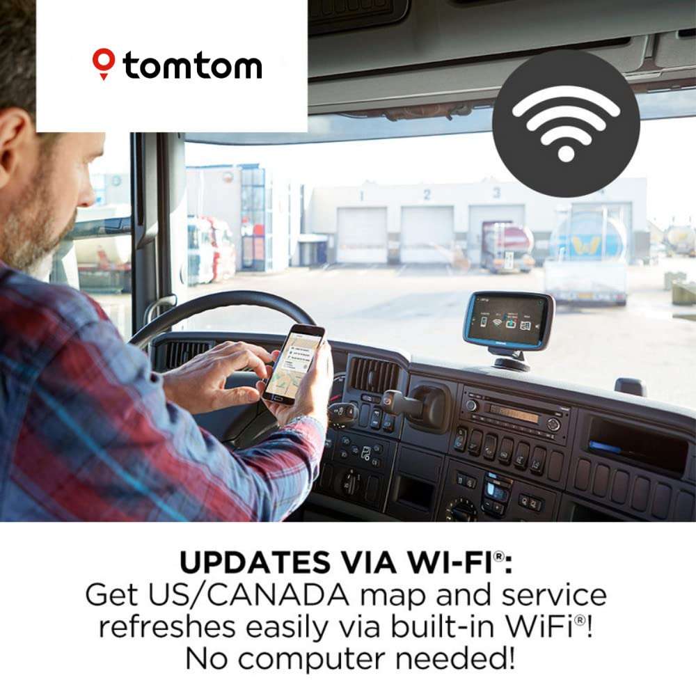 TomTom Trucker 620 6 Inch Gps Navigation Device For Trucks with Wi-Fi Connectivity, Smartphone Services, Real Time Traffic And Maps Of North America 4