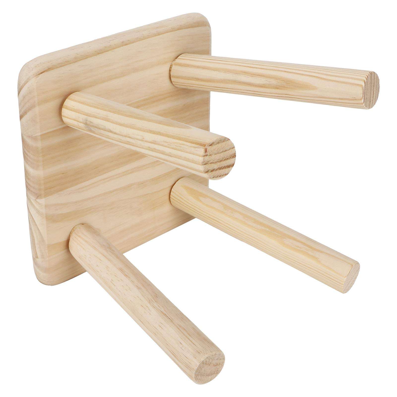 TOPINCN Multi Purpose Household Wood Stools Cute Small Bench Child Seat DIY Furniture Stool for Living Room Bathroom Solid Pine Step Stool Wooden Kids Potty (Stool Wood Color) 6