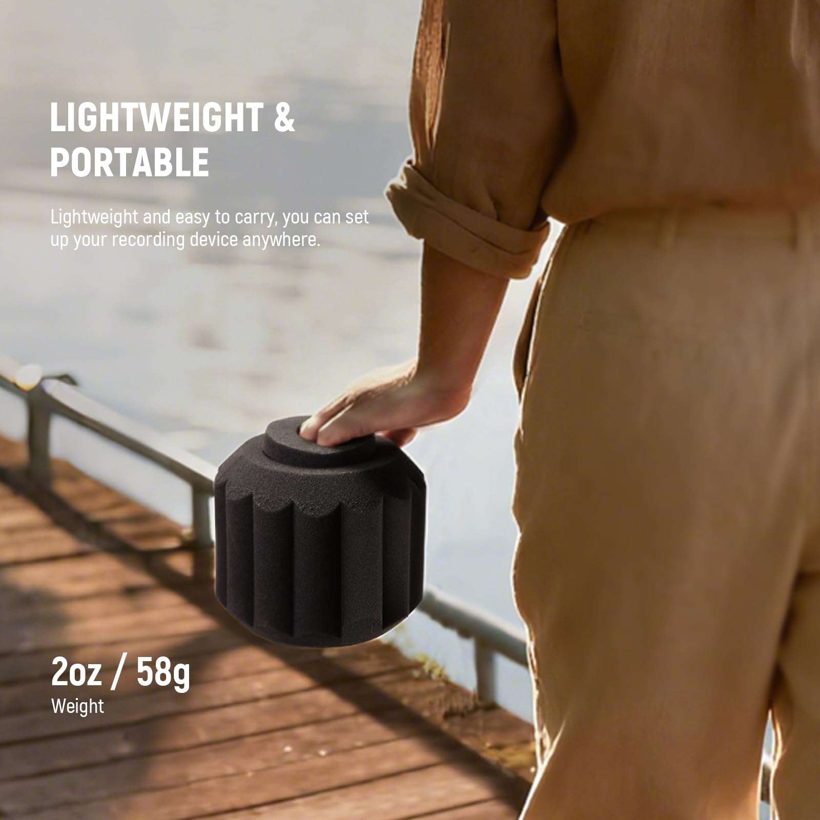 NEEWER Microphone Isolation Ball Shield Pop Filter, Portable Windscreen Mic Cover for Studio Vocal Booth Recording, Sound Absorbing Five Layer Foam Acoustic Equipment for 43-68 mm Mics, MS012 5