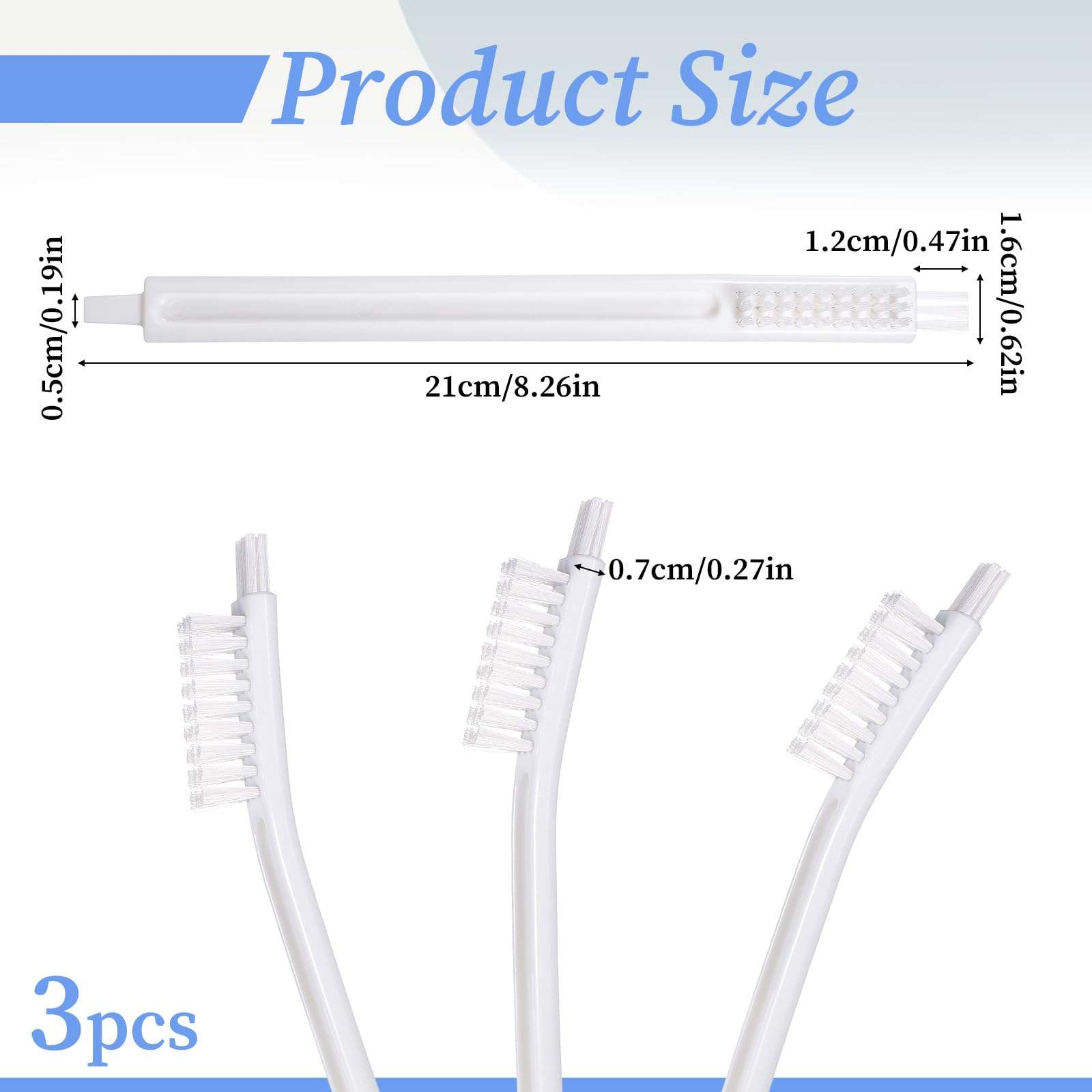 3Pcs Brush to Clean Juicer Machine Toaster Cleaning Brushes for Crevice Soy Milk Maker Small Scrub Brushes for Grater Seafood Blender Tile Grout Kitchen 3