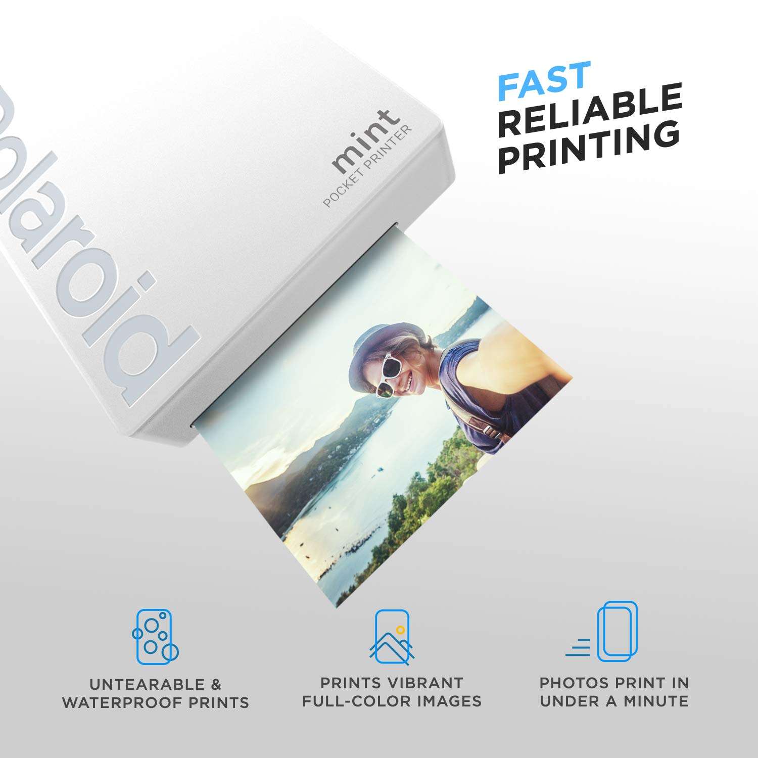 Zink Polaroid Mint Pocket Printer W/ Zink Zero Ink Technology & Built-In Bluetooth for Android & iOS Devices - White 6