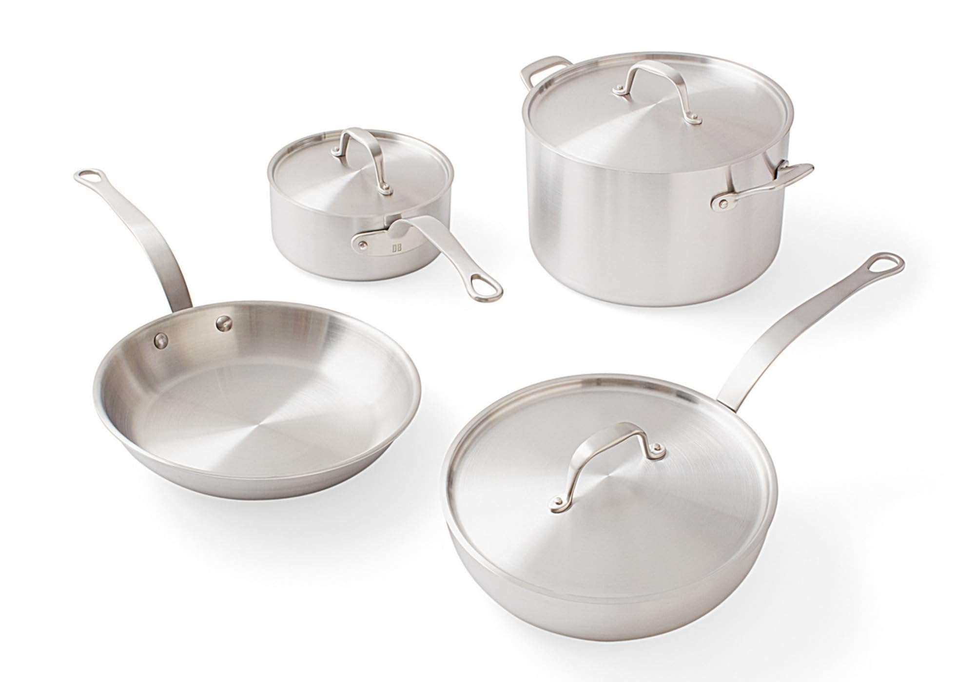 Sardel x Daniel Boulud - 7pc Cookware Set - French Inspired 5-Ply Stainless Steel Pots & Pans Cooking Set, Sturdy Heat-Resistant Handles, Induction Compatible & Oven Safe 1