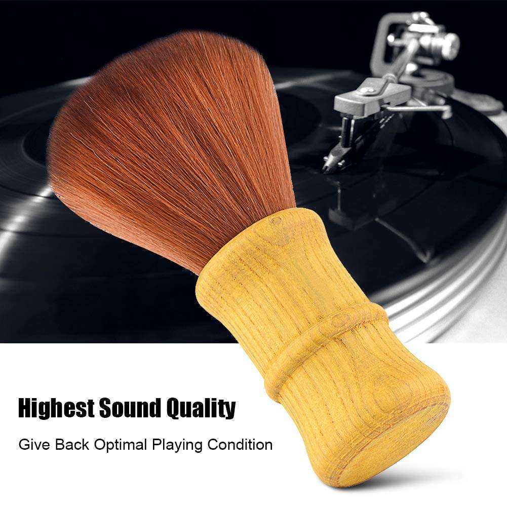 Record Cleaner Brush, Fast Effective Anti-Static Record Dust Remover, Professional Record Cleaner Soft Brush for RecordSoft Brush for Record 2