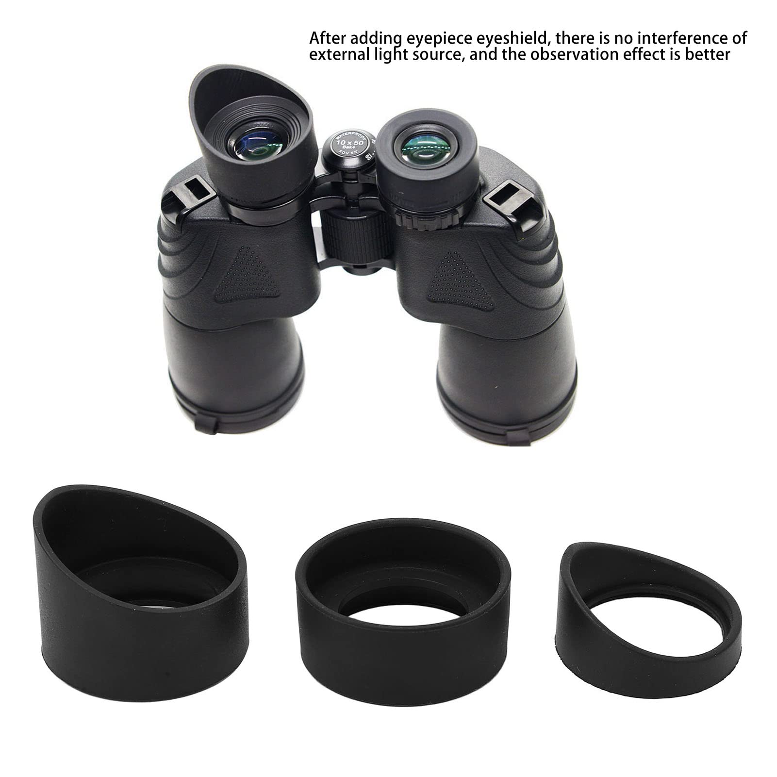 3pcs Soft Rubber Eyepiece Covers, 33mm Inner Diameter Microscope Eyepiece Eyeshields, for AmScope SW, SM and ZM Series Stereomicroscopes 3