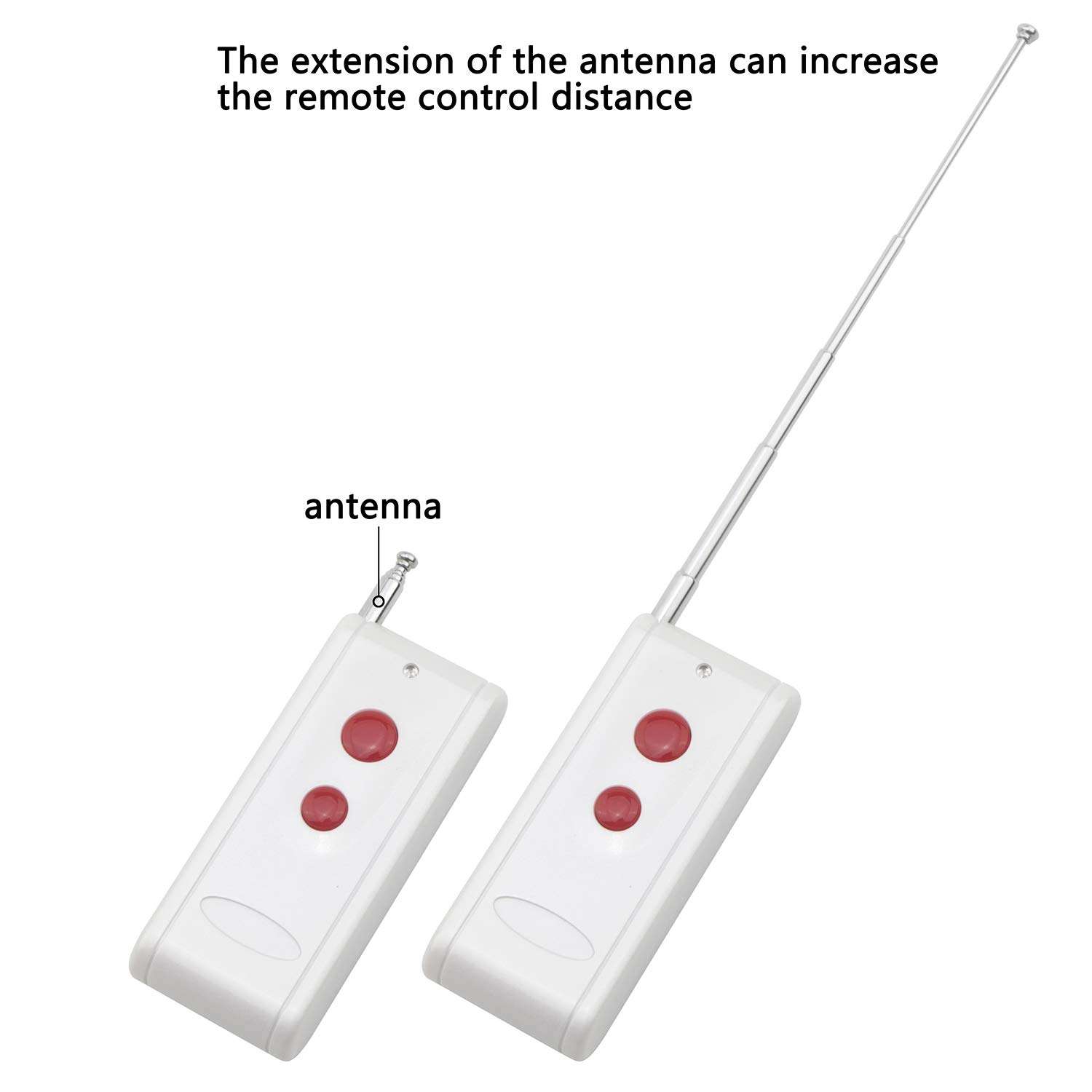 Senmod Learning Type 1-Ch Remote Control Switch DC 6V 433Mhz Self Locking and Momentary with Antenna Transmitter Receiver Along with Wire and Wire Connector 4