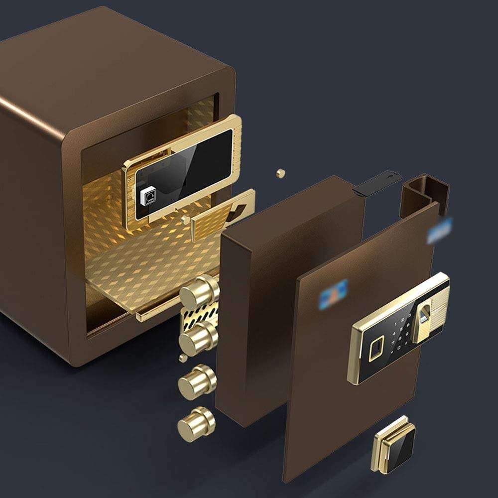 YI GAO Safety cabinet, all steel fireproof small single door anti-theft electronic password large-capacity safe deposit box, suitable for: office/home/finance, 3 colors optional @ 4