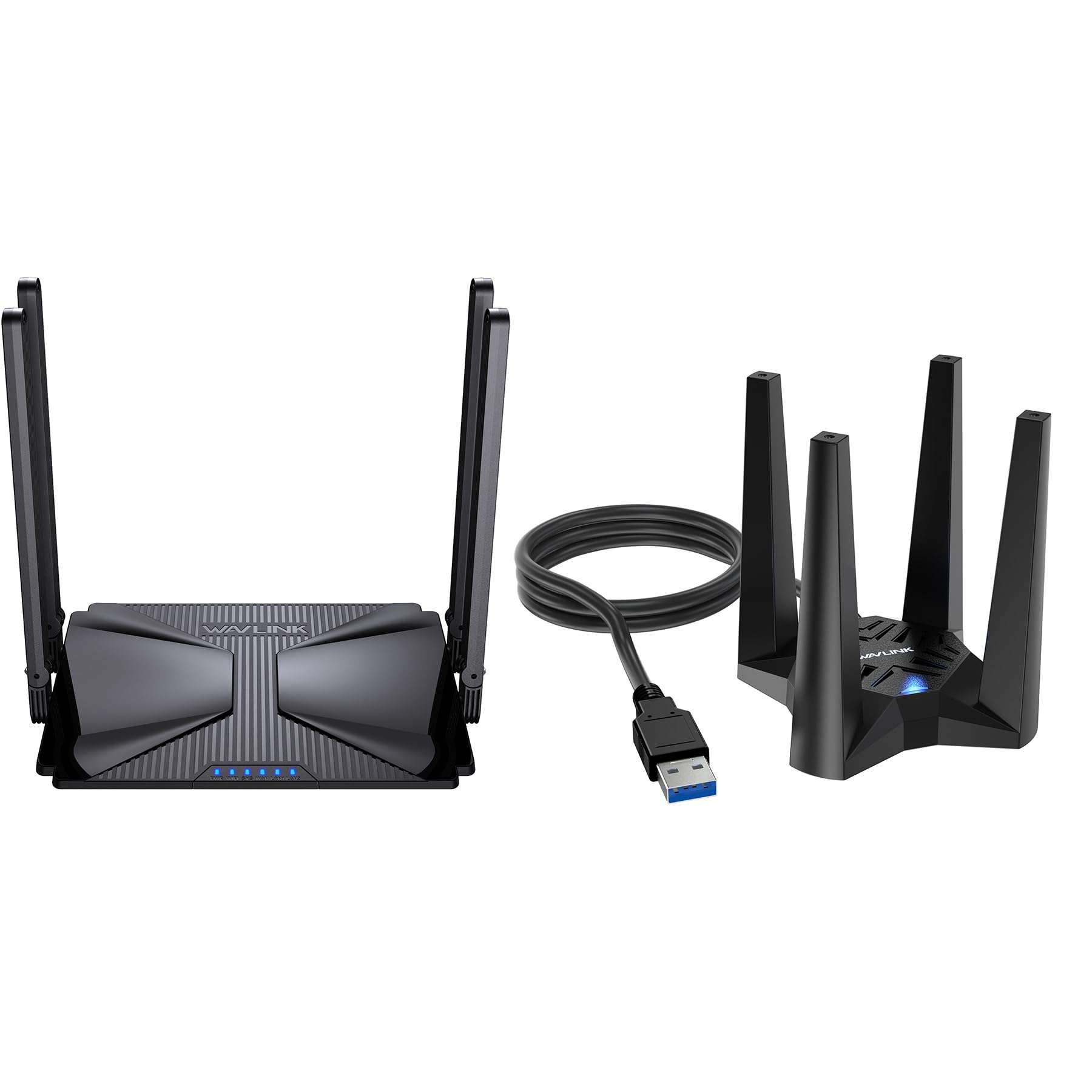 WiFi 6 Router and USB WiFi 6 Adapter Bundle 1