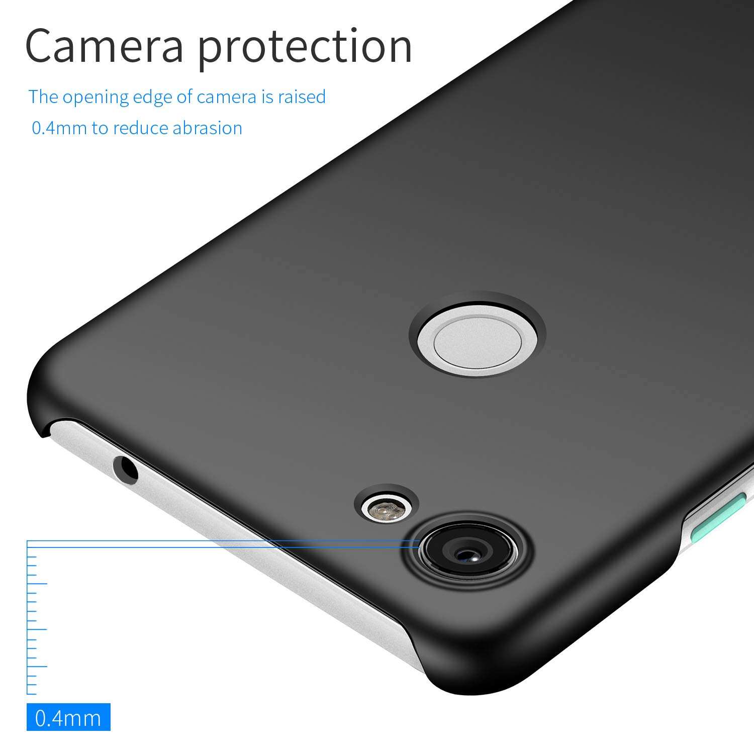Google Pixel 3a Mobile Phone case, Tianyd [Color Series] [Ultra-Thin] [Anti-Drop] Minimalist Material Ultra-Thin Protective Cover for Google Pixel 3a (Smooth Black) 3