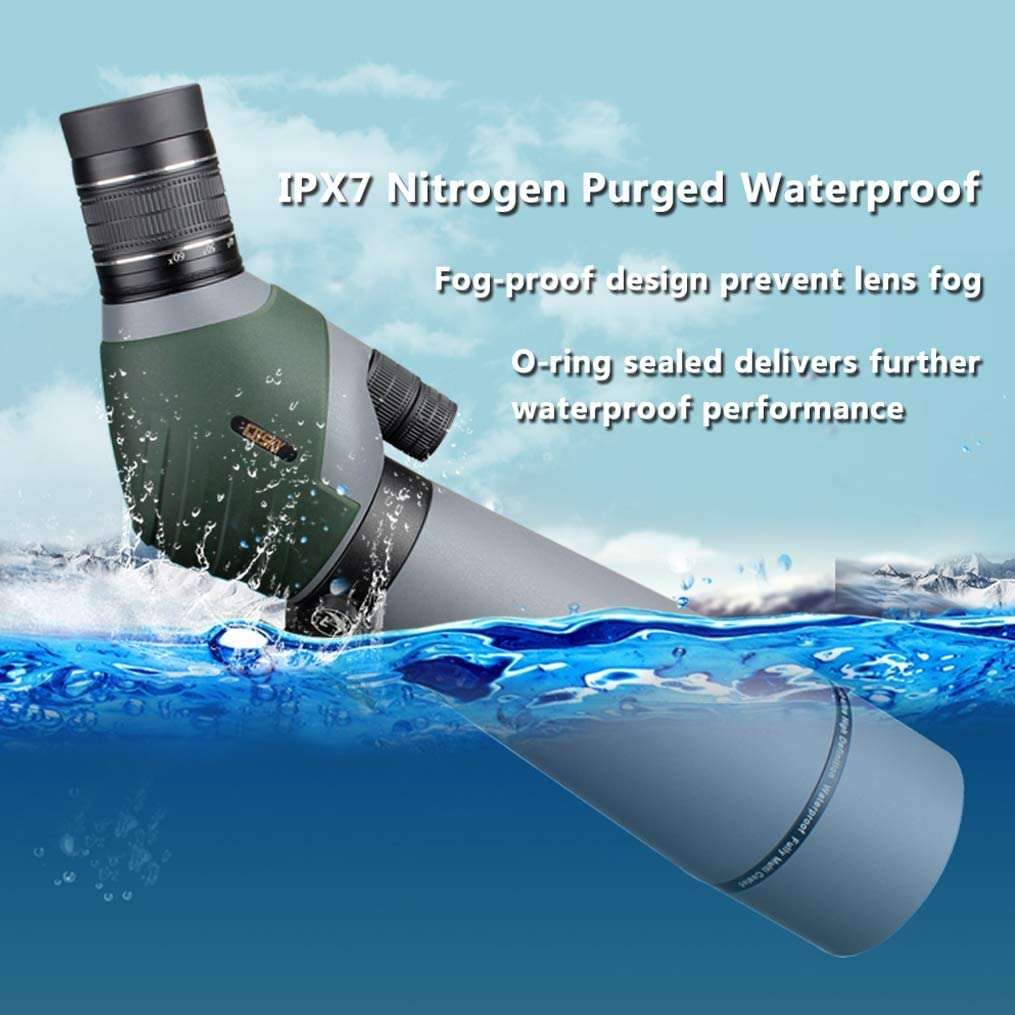 Gosky 20-60x80 Dual Focusing ED Spotting Scope - Ultra High Definition Optics Scope with Carrying Case and Smartphone Adapter for Target Shooting Hunting Bird Watching Wildlife Astronomy Scenery 4