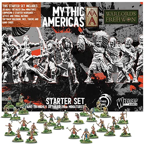 Wargames Delivered Mythic Americas - Aztec & Nations Starter Set. Fantasy 28mm Miniatures for Wargames, DND Miniatures, and Model War by Warlord Games