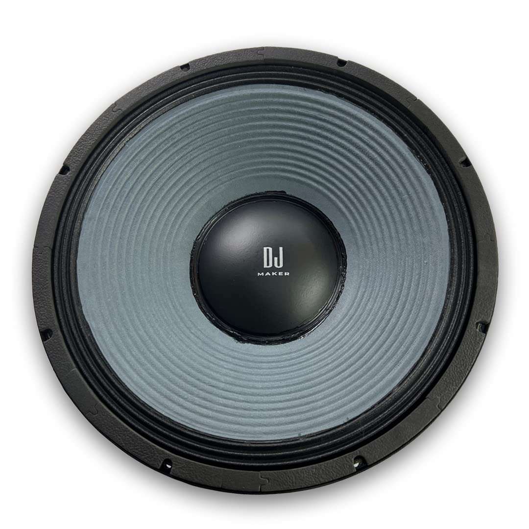 DJMAKER Aluminium Die Casting 600W Model NO.15/2226-600 Diameter 381MM - 15" Loud Speaker with Y35 Magnet Grade IMPEDENCE 8 OHM | Connect with Lead Wire | Black 3