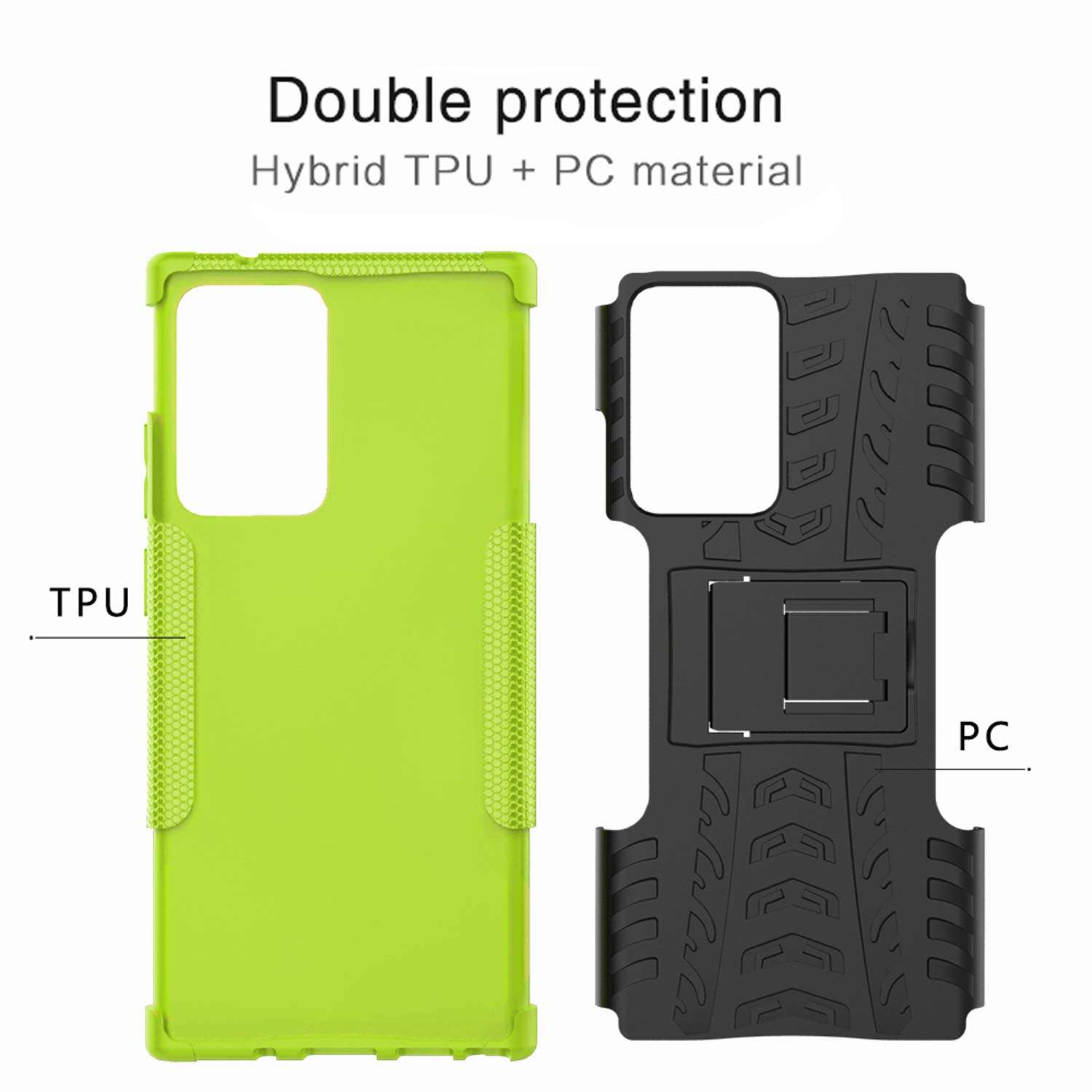 EVB for Samsung Note 20 Ultra Case,Galaxy Note 20 Ultra Case,[Shockproof] Tough Rugged Dual Layer Protective Case with Hybrid Kickstand Cell Phone Cover for Samsung Galaxy Note 20 Ultra 5G (Green) 6