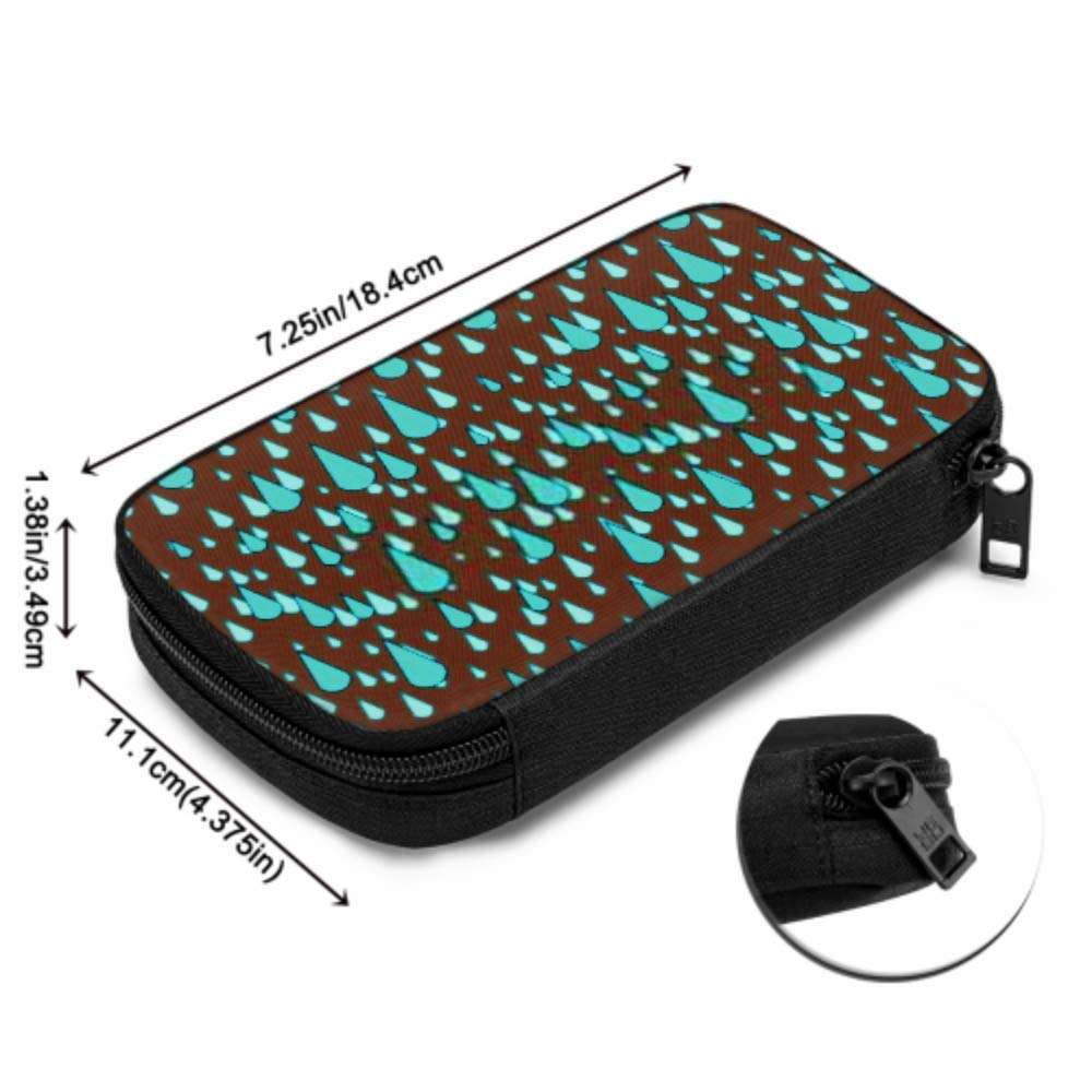 Electronics Accessories Organizer Bag Water Drops Rain Seamless Pattern On Electronics Organizer Electronics Cable Organizer Bag Storage Bag of Cases for Cable, Charger, Phone, USB, Sd Card 5