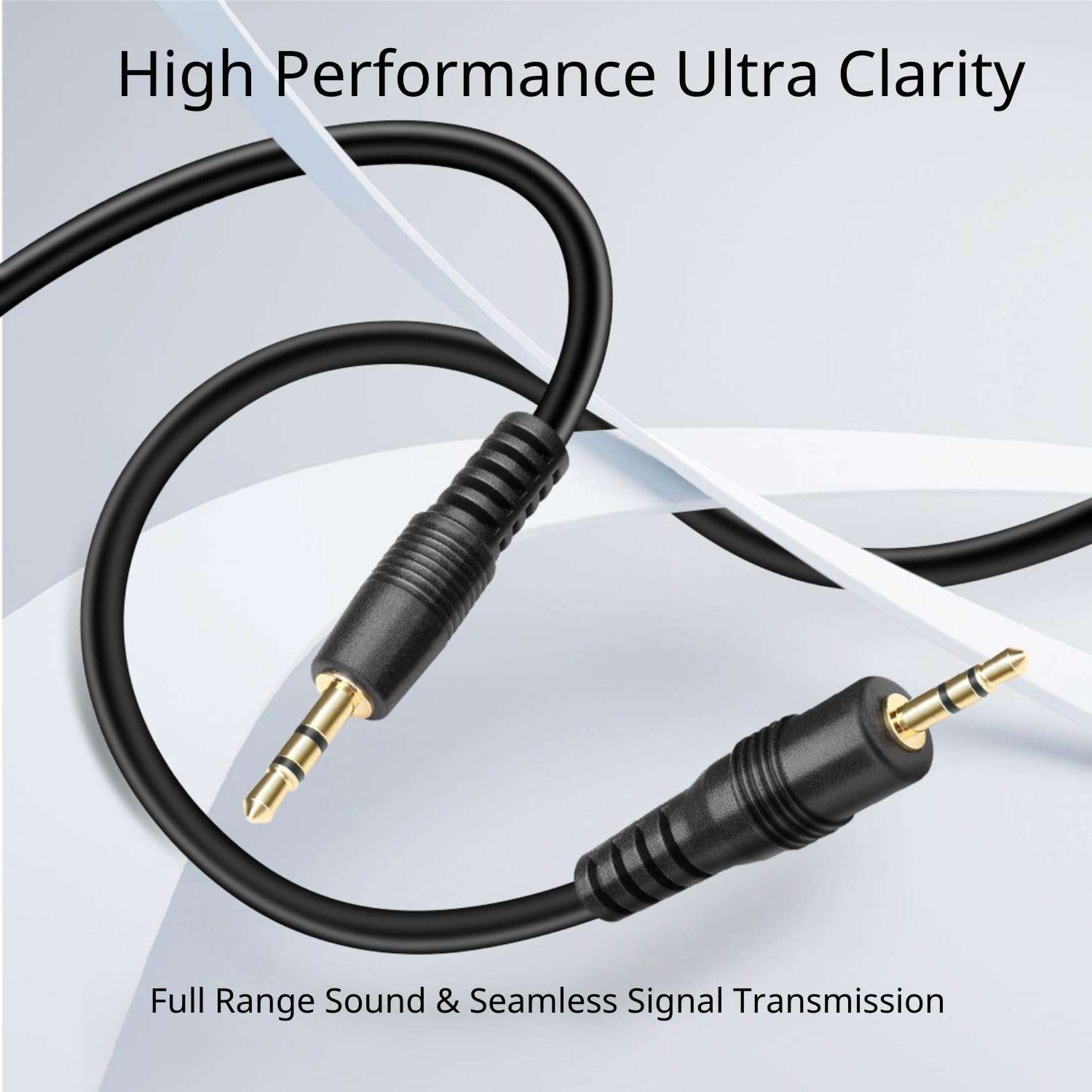 TNP 2.5mm to 3.5mm Adapter Cable (3FT) - Bi-Directional Male to Male 2.5 to 3.5 Subminiature Stereo Audio Jack Extension Converter Cable Gold Plated Headset Headphone AUX Connector Wire Cord Plug 2