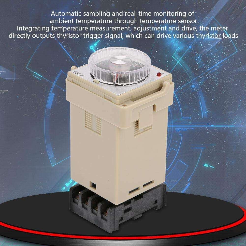 ShiSyan Y-LKUN Transformer Temperature Controller,Analog Dial Thermostat,Integrated Intelligent Temperature Control Sensor,E5C2-R DIN-Rail Type for switchgear,substation,Transformer 4