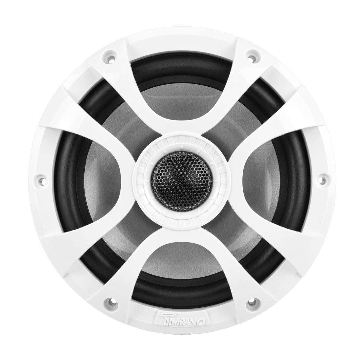 Timpano 6.5 Marine Speakers 450 Watt Per Pair TPT-CX6MW-4 Coaxial 2 Way Waterproof Speakers, 1 Pair, White, Weather Resistant Marine Speakers 6.5 Inch for Boat, ATV or RV Speakers, Bocinas Marinas 4