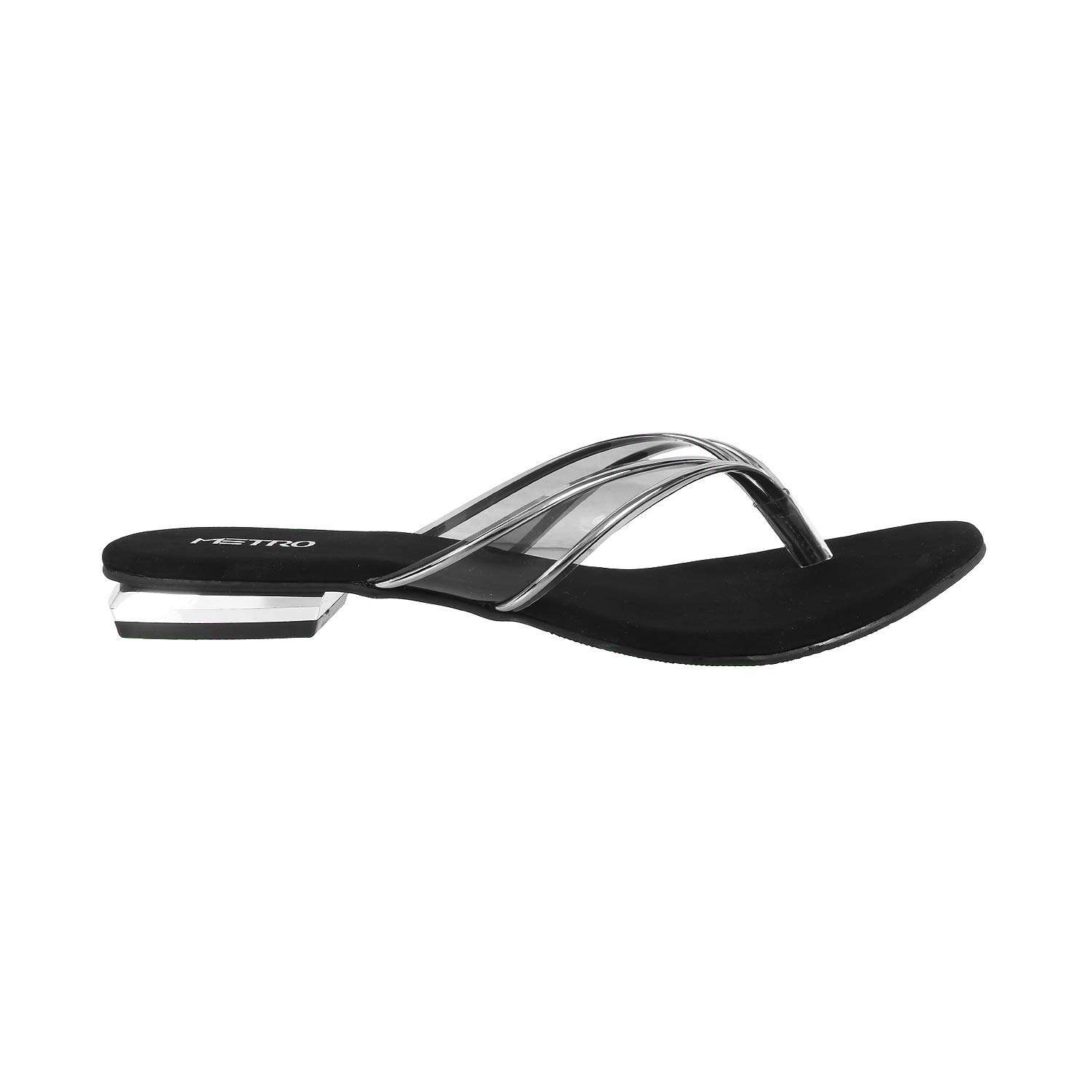 Metro Womens Synthetic Black Slippers (Size (8 UK (41 EU)) 4