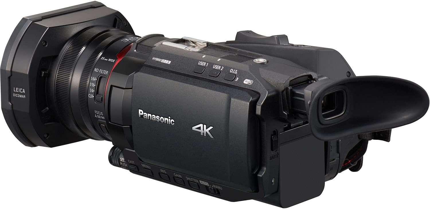 Panasonic HC-X1500 4K Professional Camcorder with 24x Optical Zoom, WiFi HD Live Streaming W/ 7" 4K Monitor + 2 x Sandisk Extreme Pro 64GB Cards + Headphones + UV/HD Filters + Sony Mic + Case + More 4