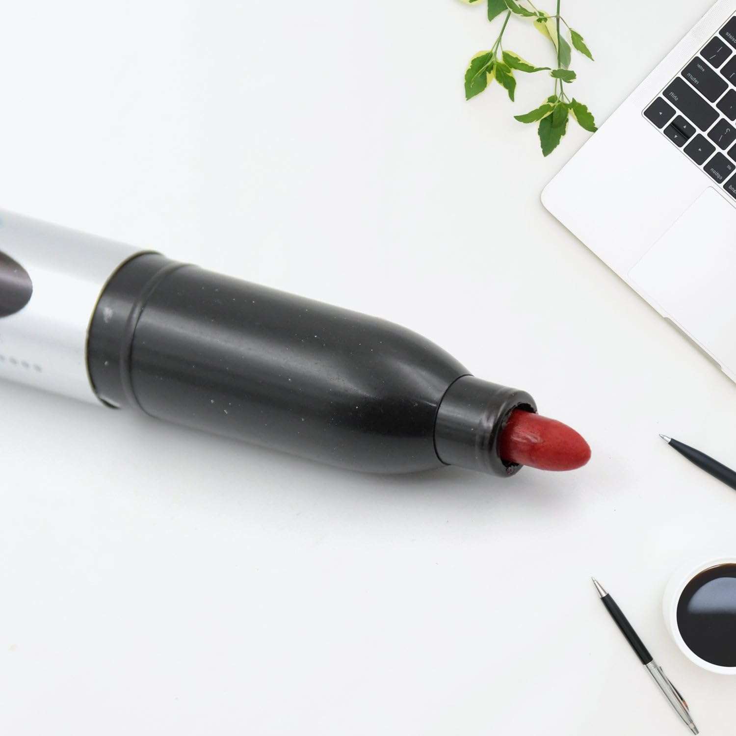 Oblivion Permanent Marker Pen Maroon – Multipurpose Writing Fine Tip, Fast-Drying, Smudge-Free Ink, Refillable and Water-Resistant, Suitable for Glass, Plastic, Office & Professional Use (Pack of 10) 6