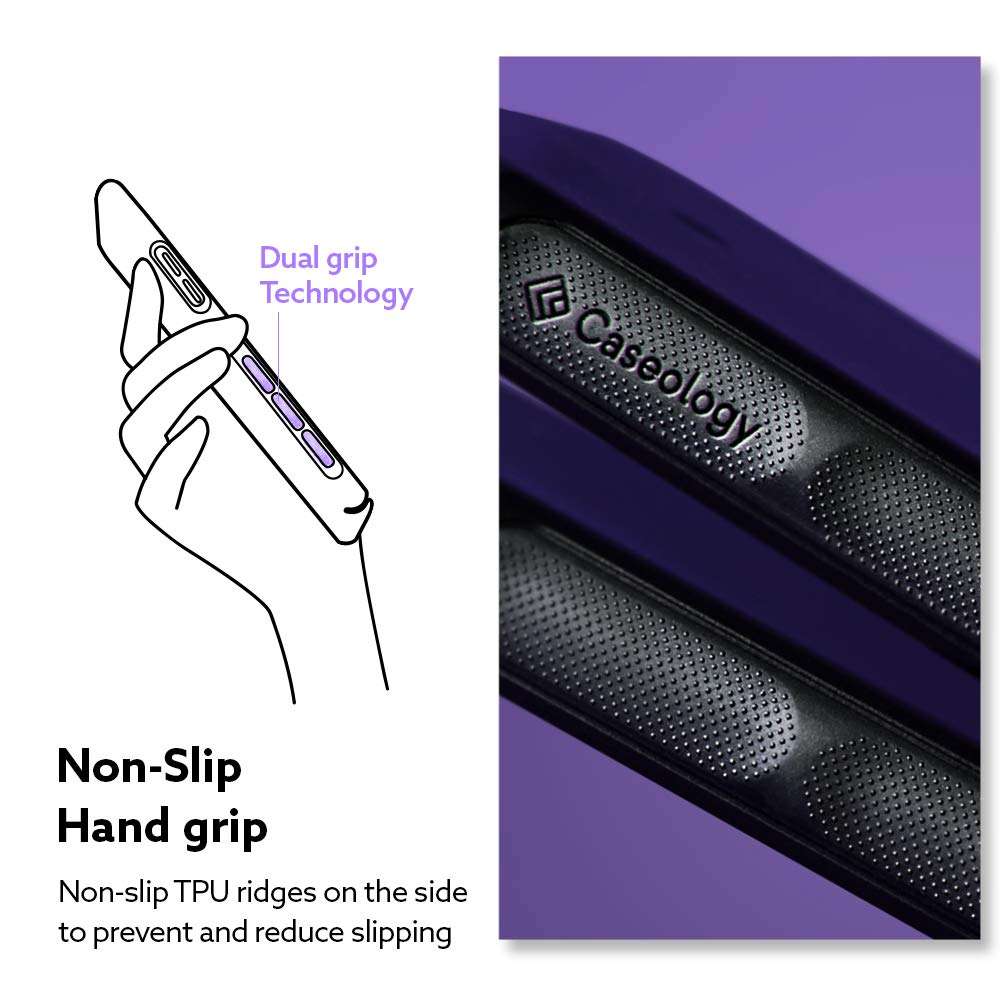 Caseology Dual Grip Compatible with iPhone 12 Pro Case Compatible with iPhone 12 Case (2020) - Black 3