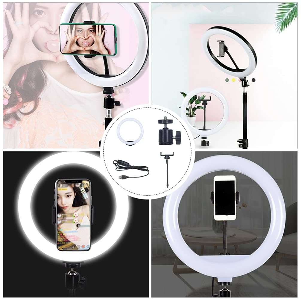 WINOMO 1 Set Live Ring Light Phone Light Filling Video Conference Computer Clip Light 4
