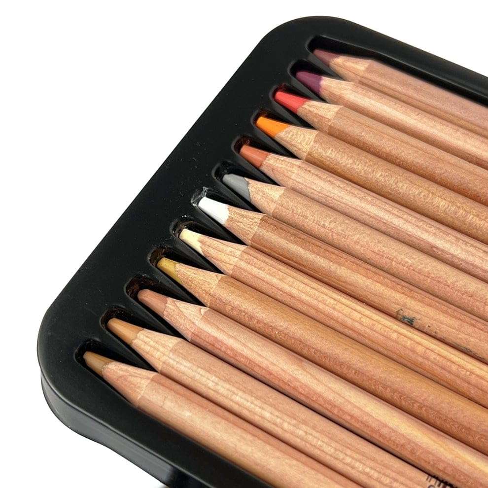 RUJVE Skin Tone Colored Pencils for Portraits and Skintone Artists, 24 Colors Oil Colour Pencils for Drawing, Sketching, Adult Coloring, Shading, Coloring, Layering & Blending (Nyoni-B) 3