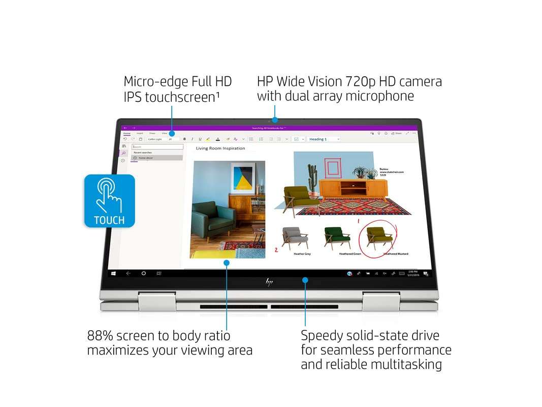 2022 HP Envy x360 2-in-1 15.6" FHD Touchscreen Laptop, Intel Core i5-1135G7, 64GB RAM, 2TB PCIe SSD, Full-Size Keyboard, Iris Xe Graphics, HD Webcam, Win 10, Silver, 32GB Snow Bell USB Card 4