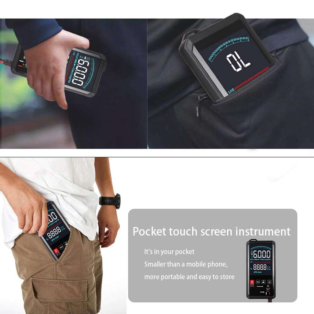 Meiyum Oscilloscope Multimeter, DC/AC Current Voltage Resistance Frequency Diode Tester 6000 Counts 200KHz Analog Bandwidth with Analog Bar Graph 6