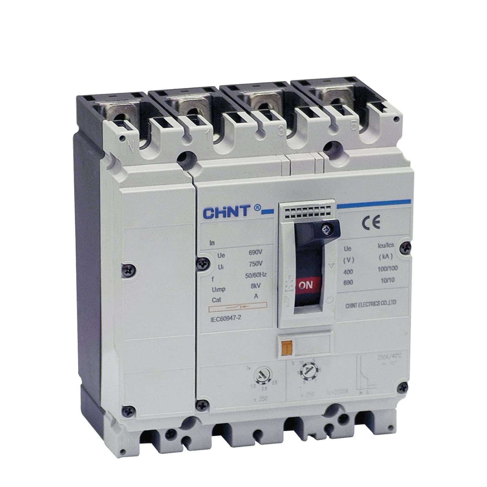 ARINO (ORIGINAL) CHINT'S MCCB 200A 4 POLE HEAVY DUTY MCCB 100% COPPER TERMINAL (1 YEAR WARRANTY) 200A MCCB 200A 4POLE MCCB 200A 4P MCCB INDUSTRIAL MCCB 2