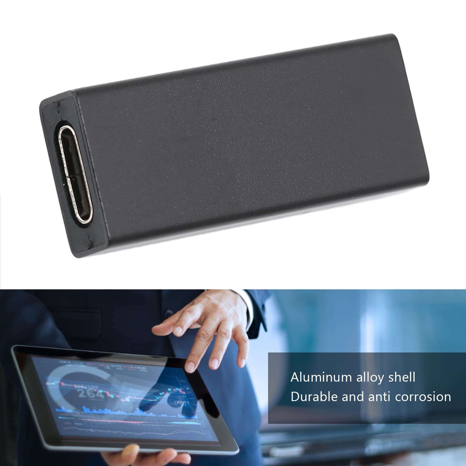 PUSOKEI USB C to USB Adapter,USB C to USB 3.0 Adapter, USB C Female to USB Male Adapter,Type C Charger Cable Power Connector,USB Converter for Data Transmission(Black) 5