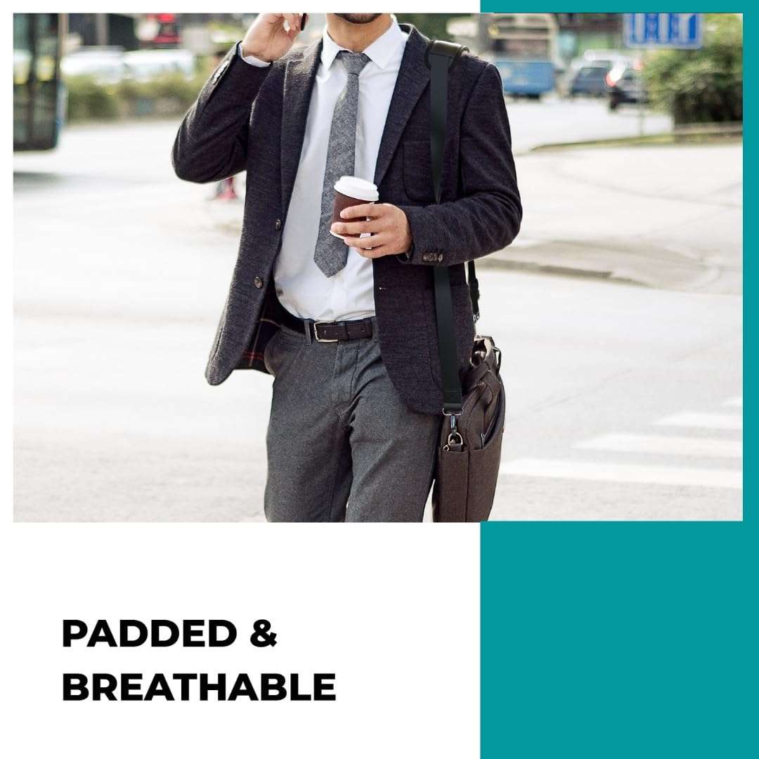 Get Bats Out Thick Padded Replacement Shoulder Strap for Bags Crossbody Straps for Laptop, Camera, Diaper Bags & More | Comfortable Replacement Straps Lifts Up to 1,200 lbs 2