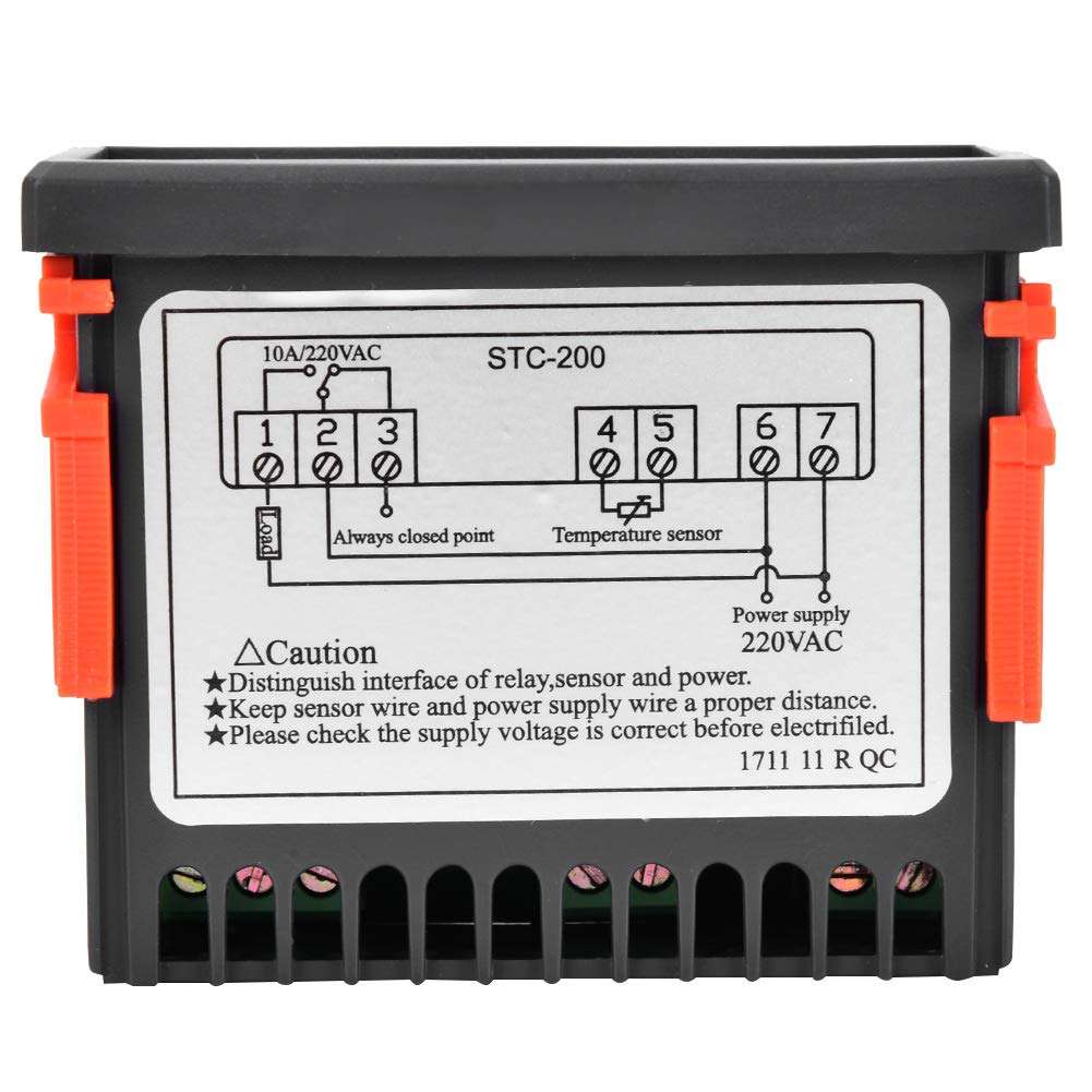 Akozon Digital Temperature Controller STC-200 Microcomputer Thermostat Temperature Controller with Refrigeration Heating 5