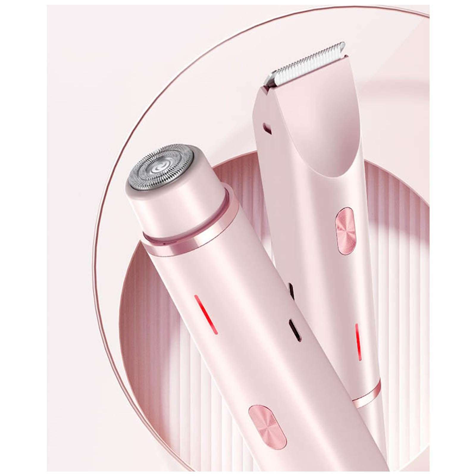Ezme Razor, The Trimmie 2.0 by Ezme, Ezme Electric Shaver, Ezme Bikini Trimmer, 2 in 1 Double-Headed Waterproof Wet and Dry, for Underarms, Legs, Arms, Waterproof Electric Bikini Trimmer (B) 3