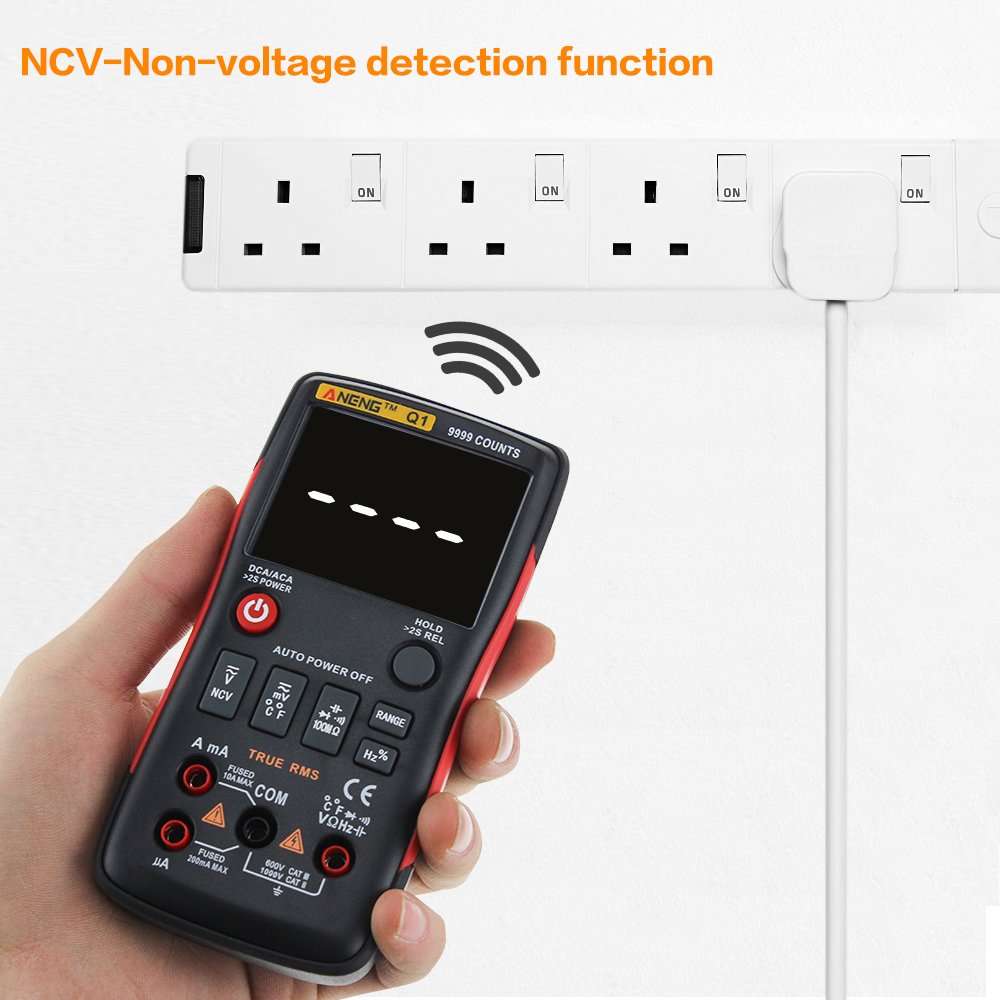 ANENG Q1 True-RMS Digital Multimeter Esr Meter Testers Automotive Electrical Dmm Transistor Peak Tester Meters Resistor - Red 5