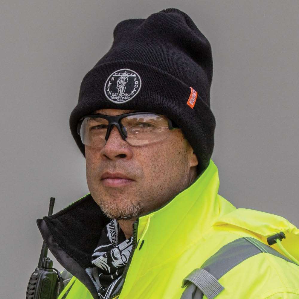 Klein Tools 80111 Winter Knit Hat Kit Features Knit Beanie, Thermal Dipped Winter Gloves and Performance Thermal Socks, Large, 3-Piece 6