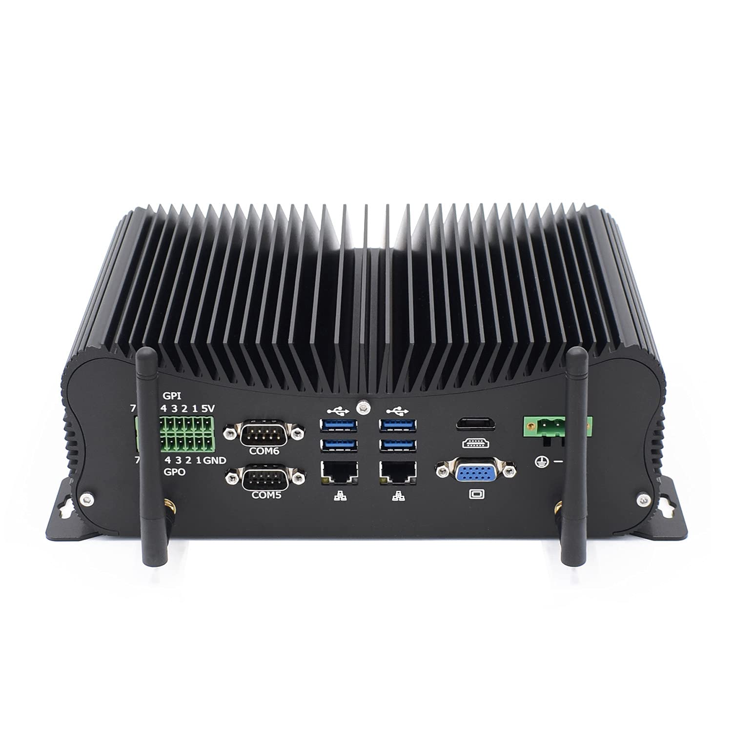 Mini PC Desktop PC Core i5 8250U 16GB RAM, 128GB SSD, Micro PC, Dual LAN, BT4.0, Industrial Mini PC with HDMI/VGA Port, RS232 COM, USB3.0, Mini Computer Windows 10 Pro GPIO Industrial PC