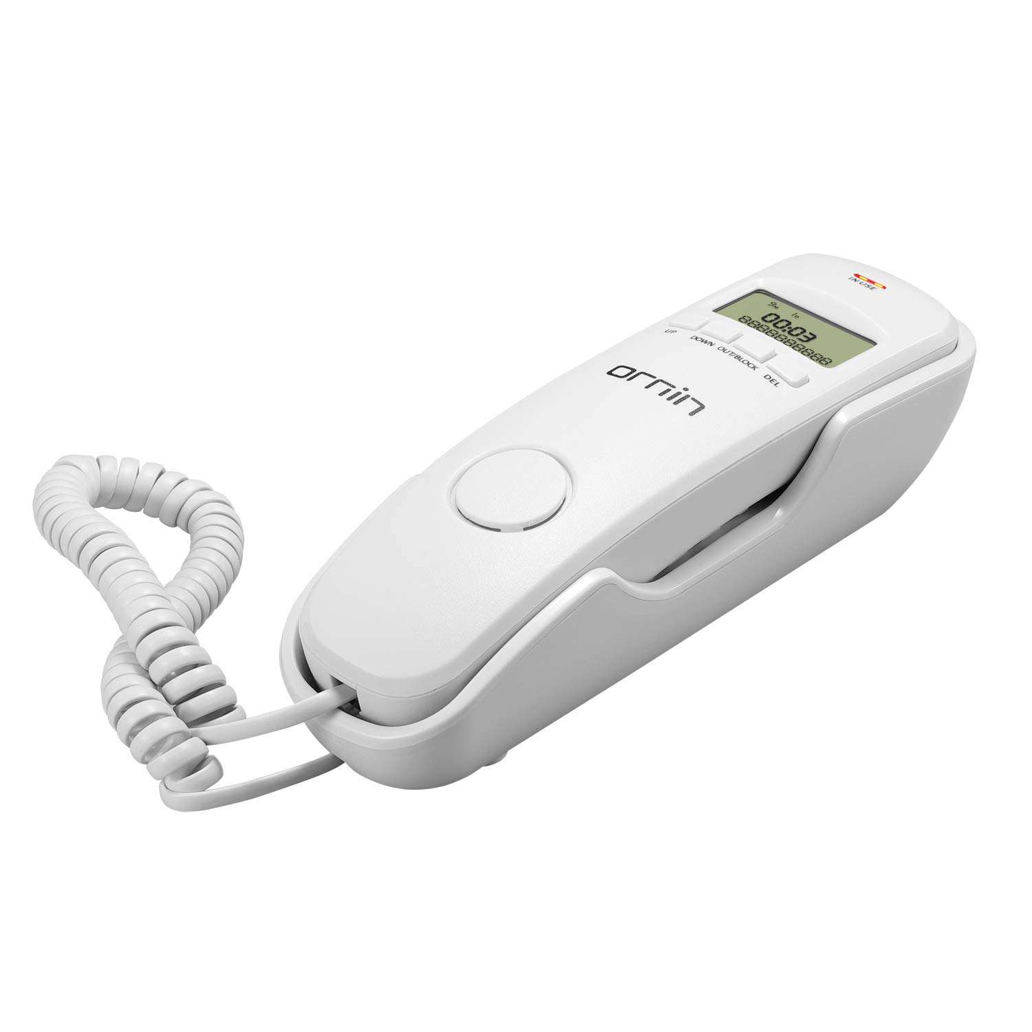 Ornin T112 Trimline Corded Telephone with Caller ID(Off-White) 1