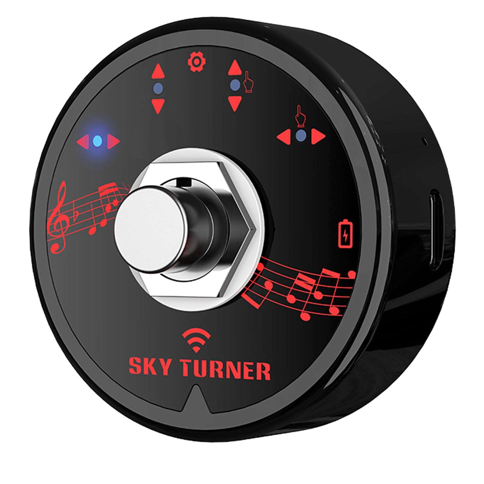 Wireless Page Turner Bluetooth Music Page Pedal Rechargeable Foot Switches for iPad Tablet Android IOS Phones Electronic Music Scores E-books PPT Pictures (Silver) 2