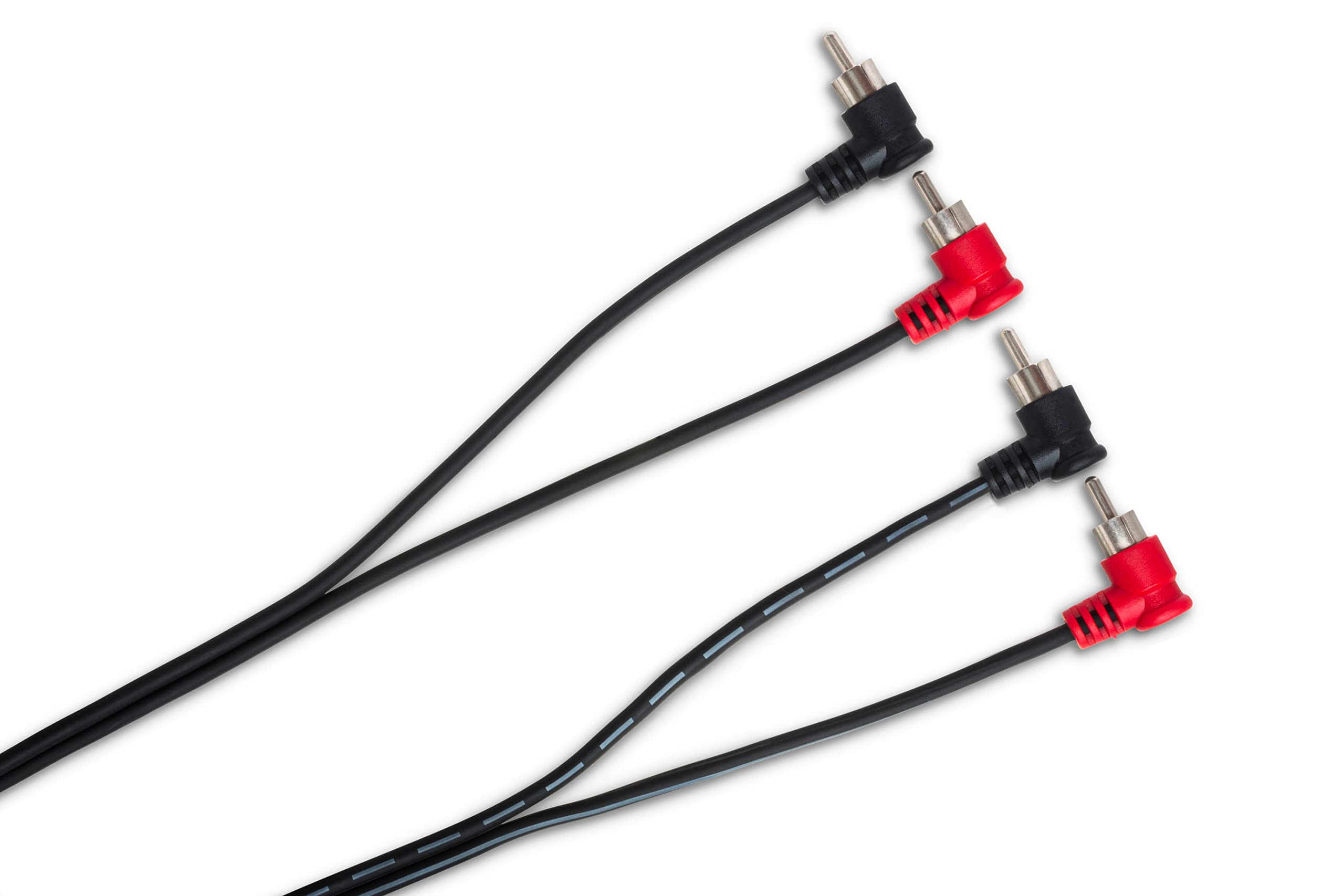 Hosa CRA-201RR Stereo Interconnect Dual Right Angle RCA to Dual Right Angle RCA Cable - 3 foot 4