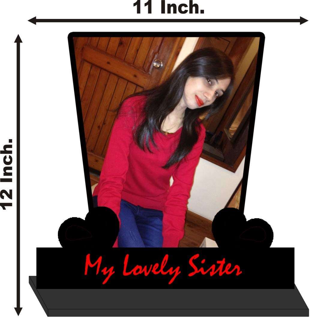 Express-O-Board Rakshabandhan Personalised Gift Lovely Sister Cutout Stand on PVC Board (11 in x 12 in) 2