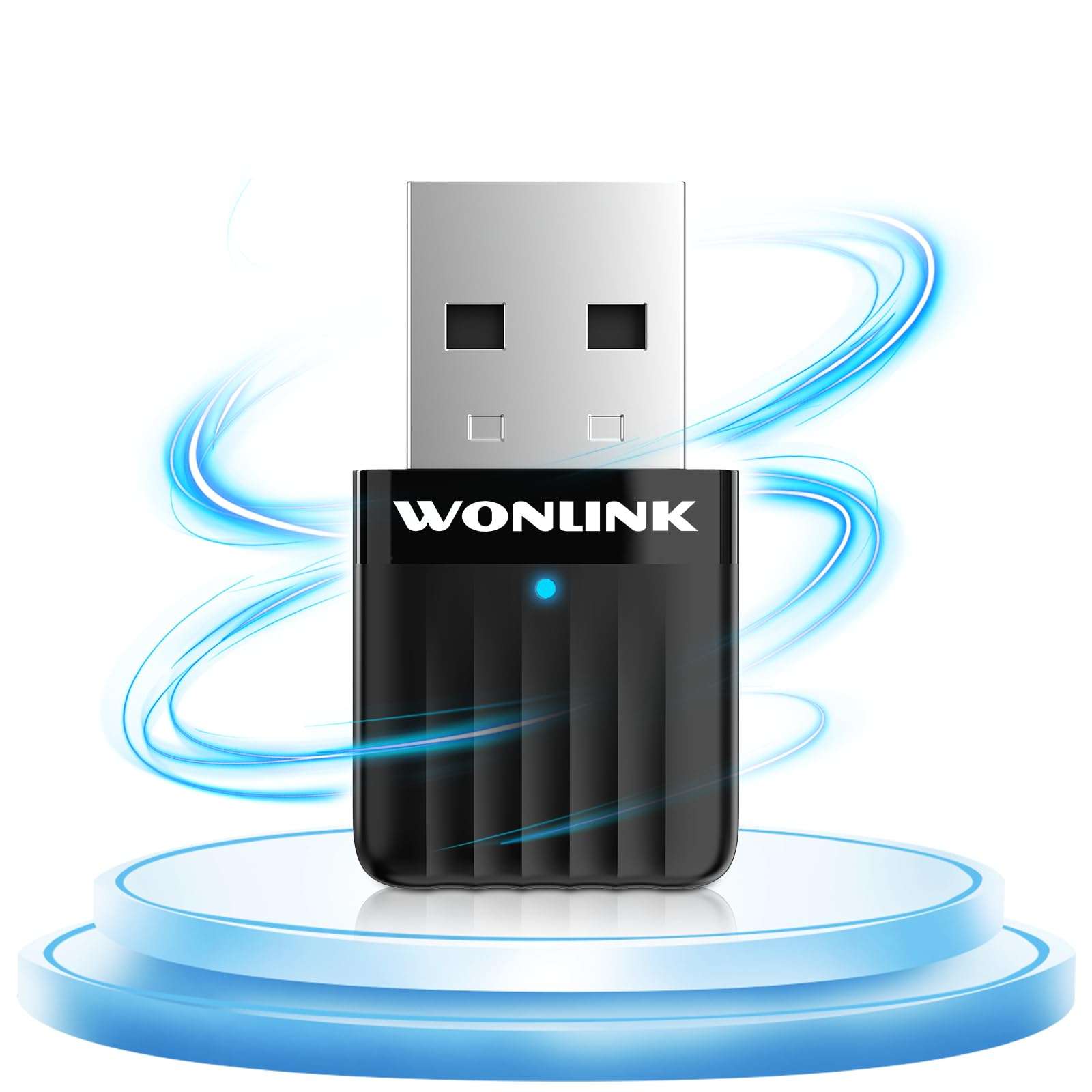 WONLINK WONLILNK USB WiFi Adapter for PC, 2.4G/5G Dual Band Wireless Network Transceiver 650Mbps WiFi Dongle for Desktop Laptop, Travel Size, Supports Windows XP/7/8/8.1/10/11, WL-NA1500 1